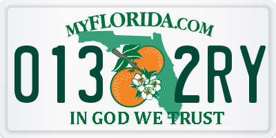 FL license plate 0132RY