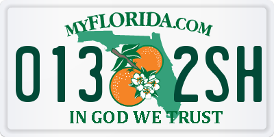 FL license plate 0132SH