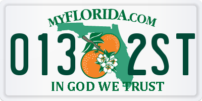 FL license plate 0132ST