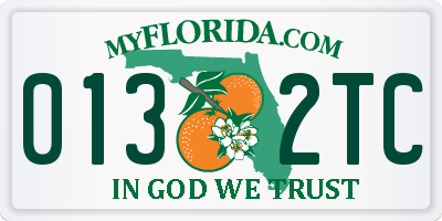 FL license plate 0132TC