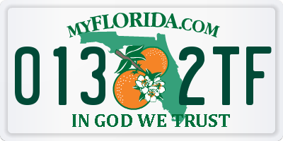 FL license plate 0132TF