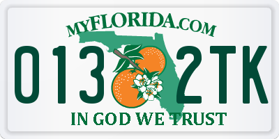 FL license plate 0132TK