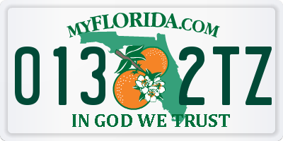 FL license plate 0132TZ