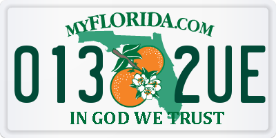 FL license plate 0132UE