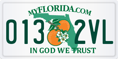 FL license plate 0132VL