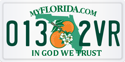 FL license plate 0132VR