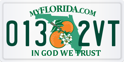 FL license plate 0132VT