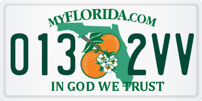 FL license plate 0132VV