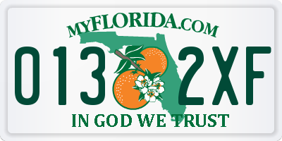 FL license plate 0132XF