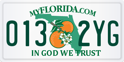 FL license plate 0132YG