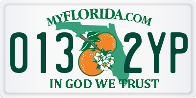 FL license plate 0132YP