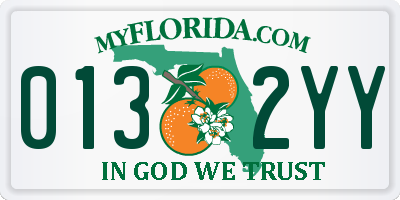 FL license plate 0132YY