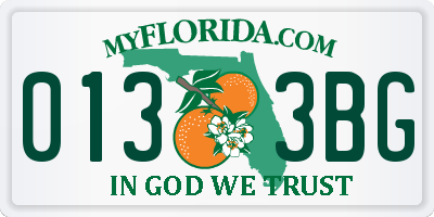 FL license plate 0133BG