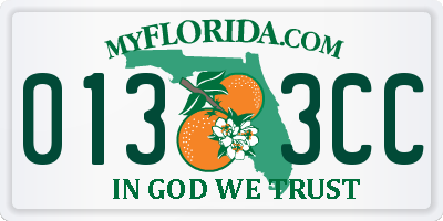 FL license plate 0133CC