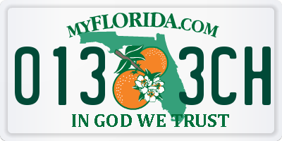 FL license plate 0133CH