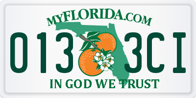 FL license plate 0133CI