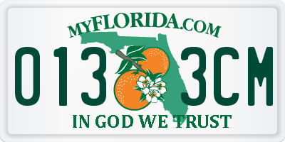 FL license plate 0133CM