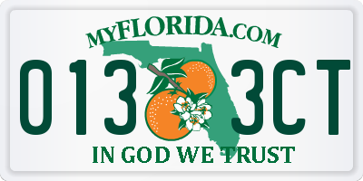 FL license plate 0133CT
