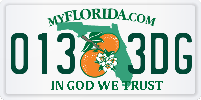 FL license plate 0133DG