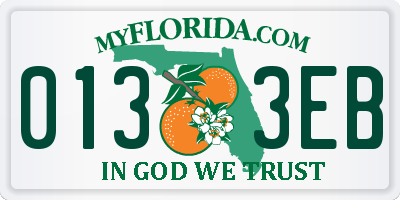 FL license plate 0133EB