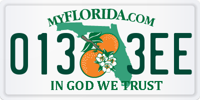 FL license plate 0133EE