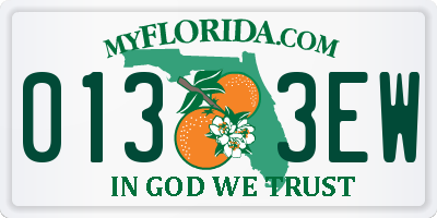 FL license plate 0133EW