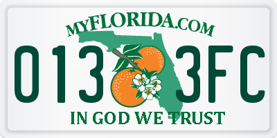FL license plate 0133FC