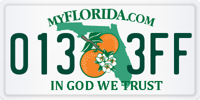FL license plate 0133FF