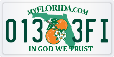 FL license plate 0133FI