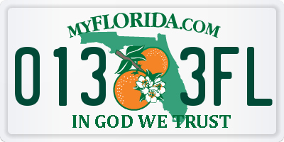 FL license plate 0133FL