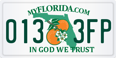 FL license plate 0133FP