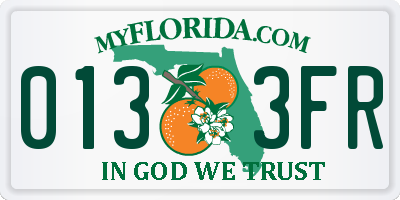 FL license plate 0133FR