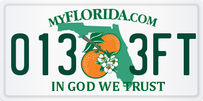 FL license plate 0133FT