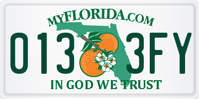 FL license plate 0133FY