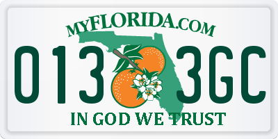 FL license plate 0133GC