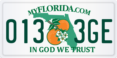 FL license plate 0133GE