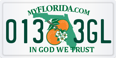 FL license plate 0133GL