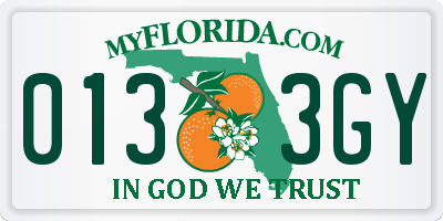 FL license plate 0133GY