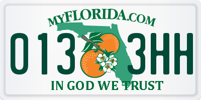 FL license plate 0133HH