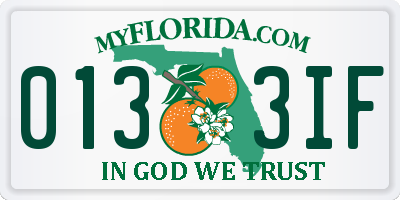 FL license plate 0133IF