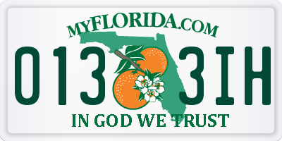 FL license plate 0133IH