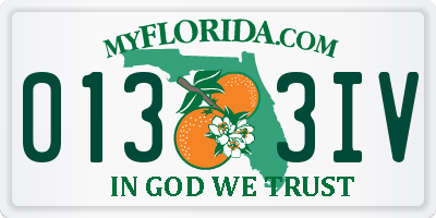 FL license plate 0133IV