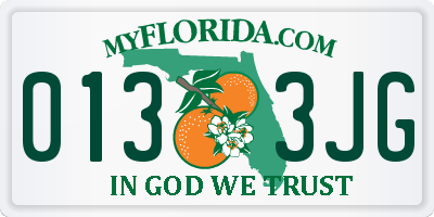 FL license plate 0133JG