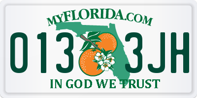 FL license plate 0133JH
