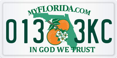 FL license plate 0133KC