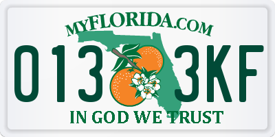 FL license plate 0133KF
