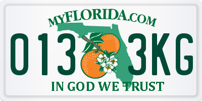 FL license plate 0133KG