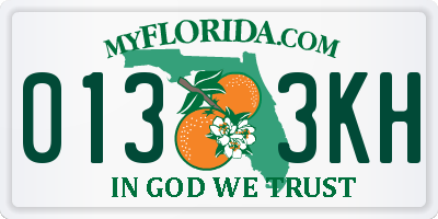 FL license plate 0133KH