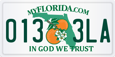 FL license plate 0133LA