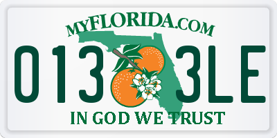 FL license plate 0133LE